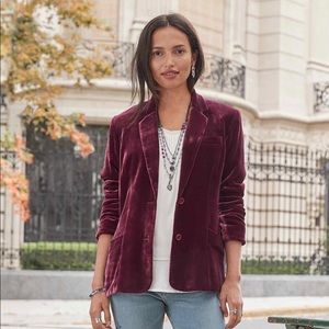 Sundance Purple Sofia Velvet Blazer Jacket